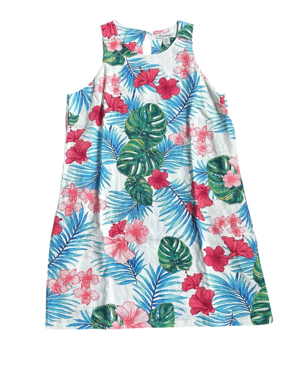 Tommy‎ Bahama Lilly Lei Lei Linen Shift 100% Linen Large